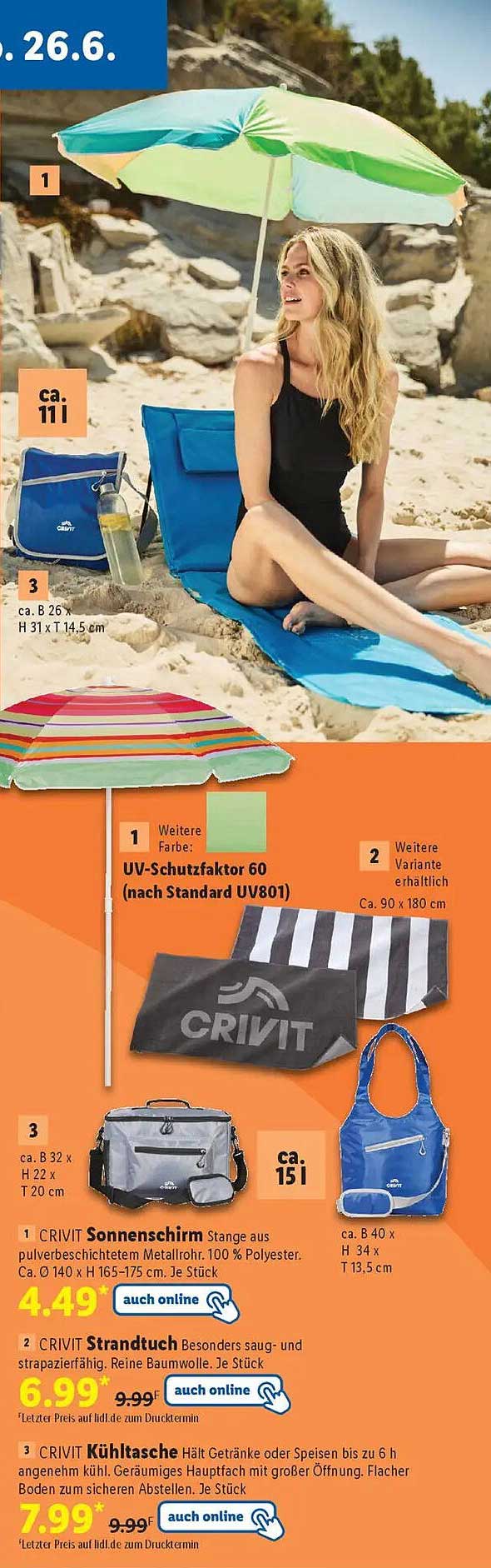 CRIVIT Sonnenschirm