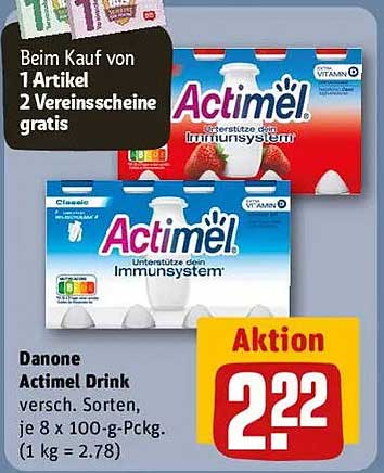 Danone Actimel Drink - 8 x 100 g Pckg.