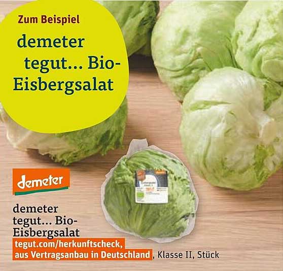 demeter tegut... Bio-Eisbergsalat