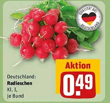 Deutschland: Radieschen Kl. I, je Bund