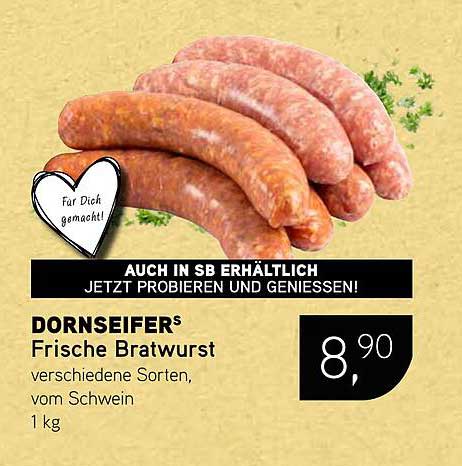 DORNSEIFERS Frische Bratwurst verschiedene Sorten, vom Schwein, 1 kg