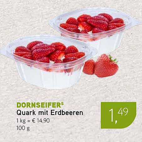 DORNSEIFERS Quark mit Erdbeeren
