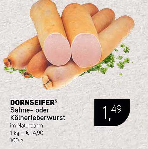 DORNSEIFERS Sahne- oder Kölnerleberwurst im Naturdarm
