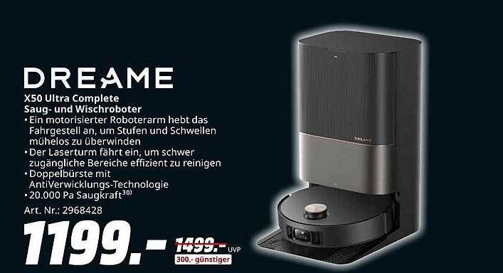 Dreame X50 Ultra Complete Saug- und Wischroboter