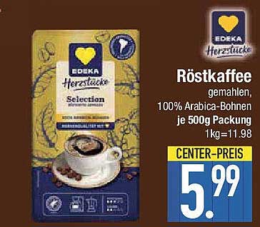 EDEKA Herzstücke Röstkaffee Selection, 500g
