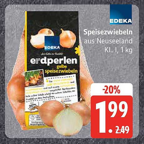 EDEKA Speisezwiebeln aus Neuseeland, 1 kg