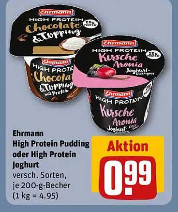Ehrmann High Protein Pudding oder High Protein Joghurt