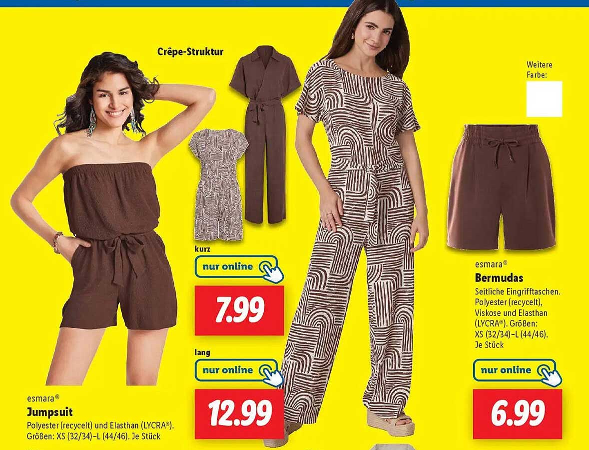 esmera® Jumpsuit und Bermudas