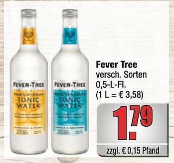 Fever Tree Tonic Water 0,5-L-Flasche - Verschiedene Sorten