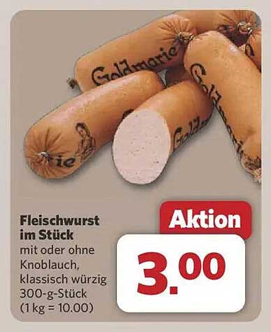 Fleischwurst im Stück