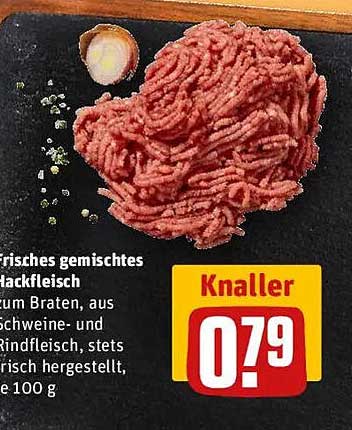Frisches gemischtes Hackfleisch zum Braten