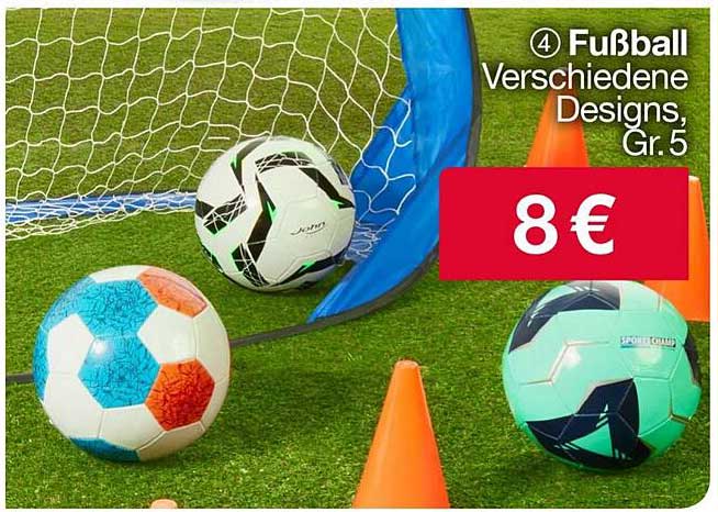 Fußball in verschiedenen Designs, Größe 5