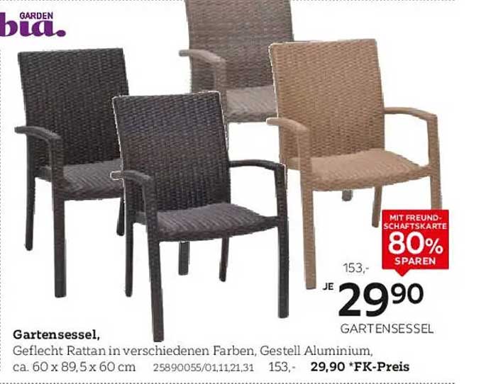 Gartenstuhl aus geflochtenem Rattan