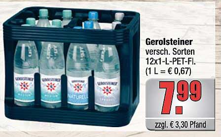 Gerolsteiner Verschiedene Sorten 12x1L PET-Flasche
