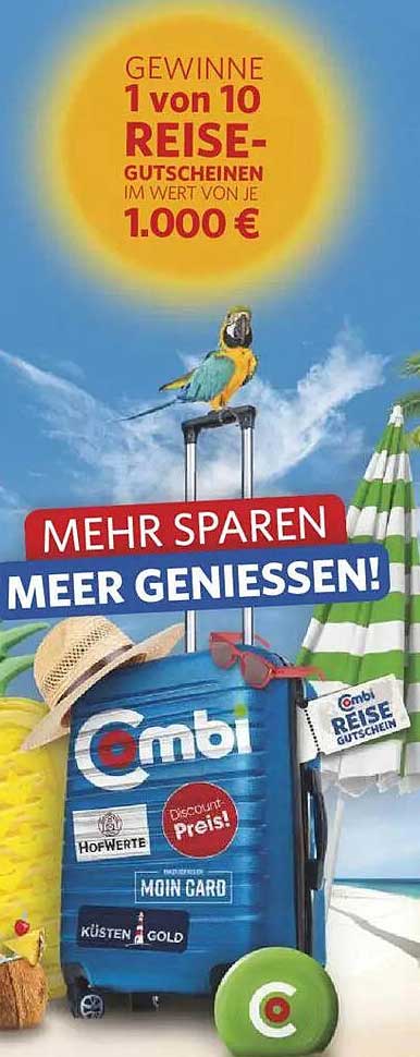 Gewinne 1 von 10 Reise-Gutscheinen im Wert von je 1.000 €