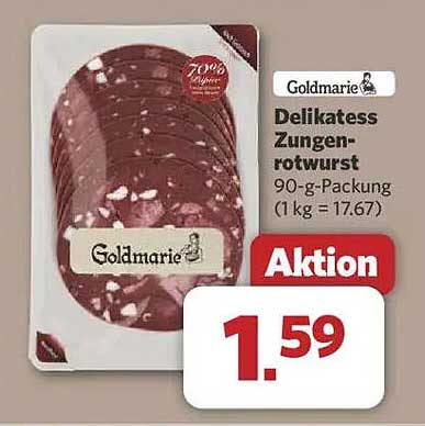 Goldmarie Delikatess Zungenrötwurst 90-g-Packung