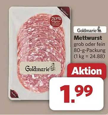 Goldmarie Mettwurst 80-g-Packung - Aktion