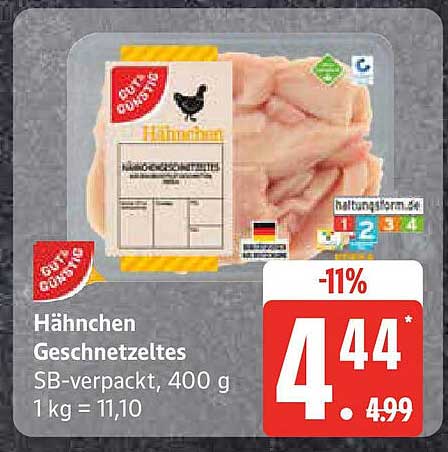 Hähnchen Geschnetzeltes, SB-verpackt, 400 g