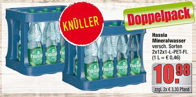 Hassia Mineralwasser Doppelpack 2x12 x1-L-PET-FI