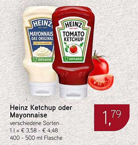 Heinz Ketchup oder Mayonnaise verschiedene Sorten