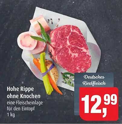 Hohe Rippe ohne Knochen - eine Fleischbeilage für den Eintopf, 1 kg