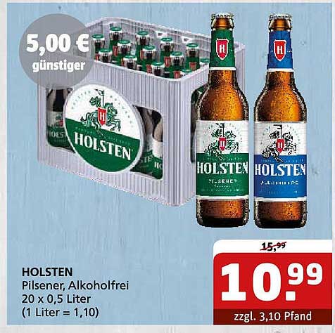 HOLSTEN Pilsener, alkoholfrei - 20 x 0,5 Liter