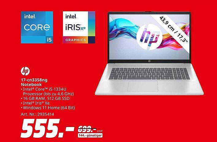 HP 17-cn3358ng Notebook - Leistungsstark und attraktiv!