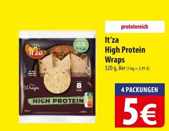 It’za High Protein Wraps 320 g (8er Pack)