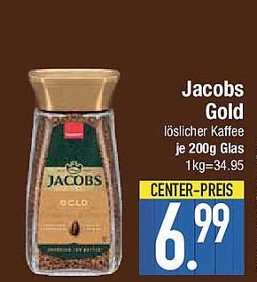 Jacobs Gold löslicher Kaffee 200g Glas