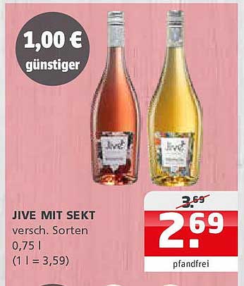 Jive mit Sekt – Verschiedene Sorten 0,75 l