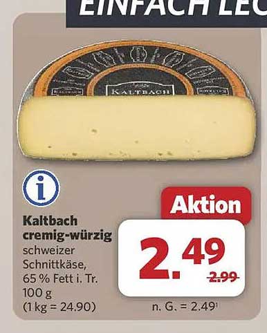 Kaltbach cremig-würzig – Schweizer Schnittkäse