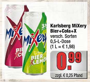 Karlsberg MiXery Bier+Cola+X verschiedene Sorten 0,5-L-Dose