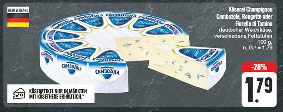 Käse Champignon Cambozola, Rougette oder Fiorella di Tomino - 100 g