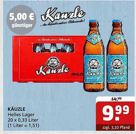 KÄUZLE Helles Lager 20 x 0,33 Liter