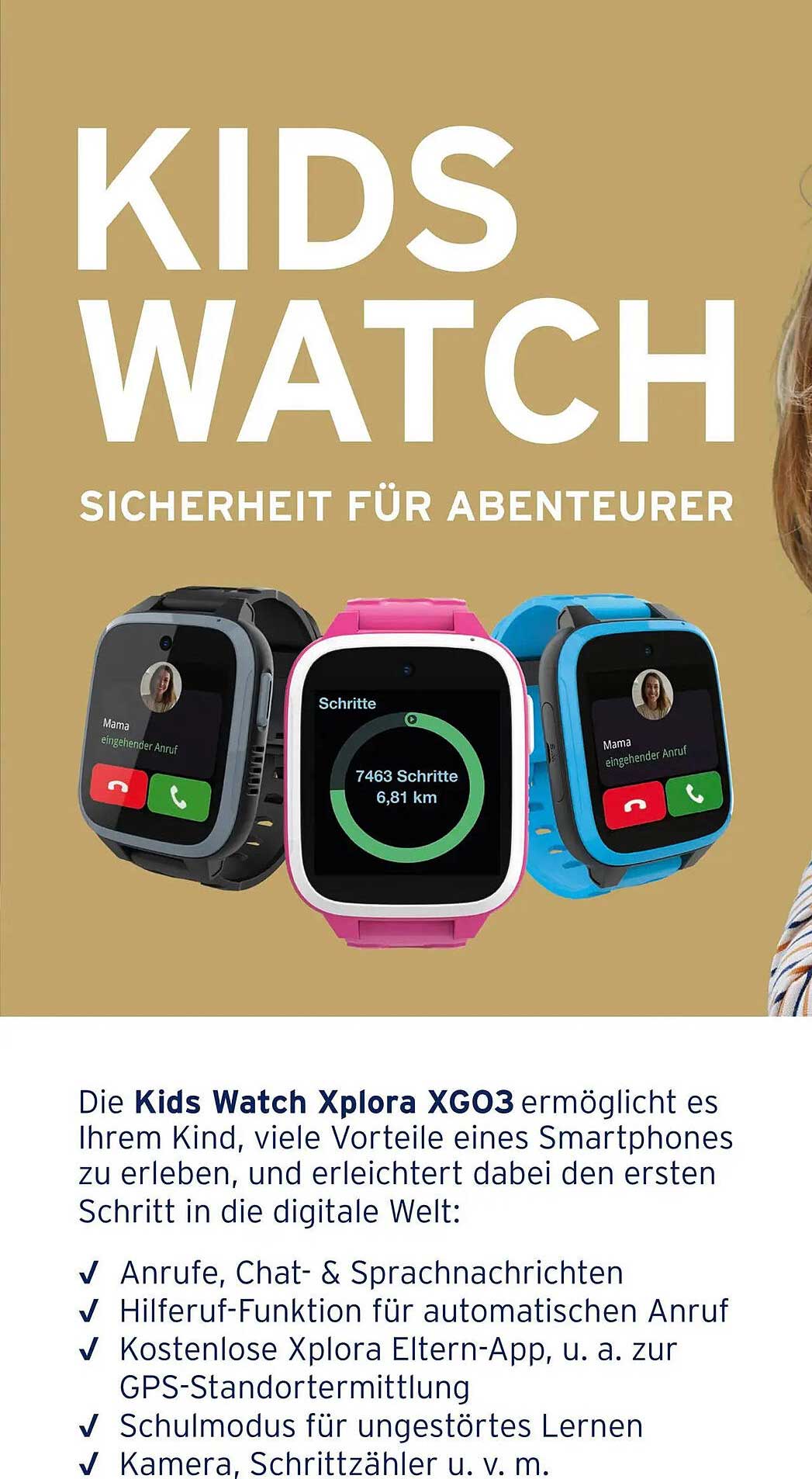 Kids Watch Xplora XGO3 - Sicherheit für Abenteuerer