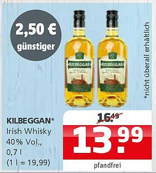 KILBEGGAN* Irish Whisky 40% Vol., 0,7 l