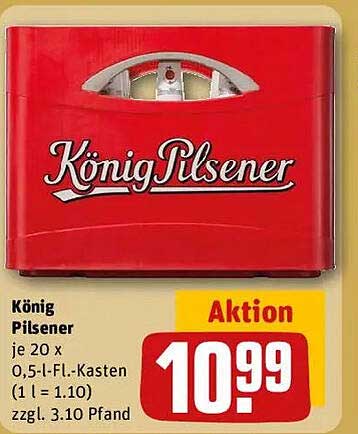 König Pilsener 20 x 0,5 l-Fl.-Kasten