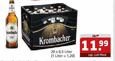 Krombacher 20 x 0,5 Liter Kasten