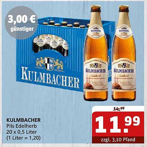 KULMBACHER Pils Edelherb 20 x 0,5 Liter
