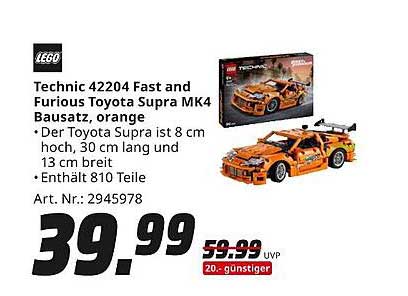 LEGO Technic 42204 Fast and Furious Toyota Supra MK4 Bausatz, orange