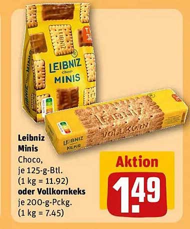 Leibniz Minis Choco oder Vollkornkekse