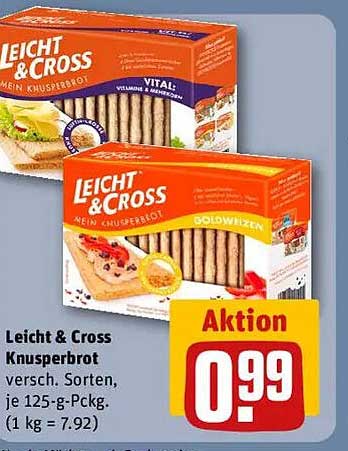 LEICHT & CROSS Knusperbrot, 125 g-Packung, verschiedene Sorten