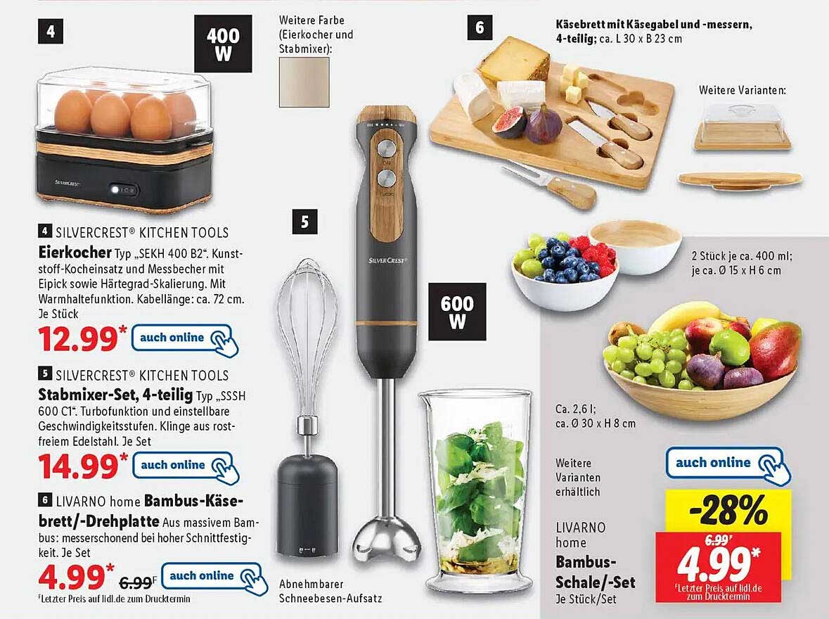 LIVARNO home Bambus-Schalen-Set 2 Stück