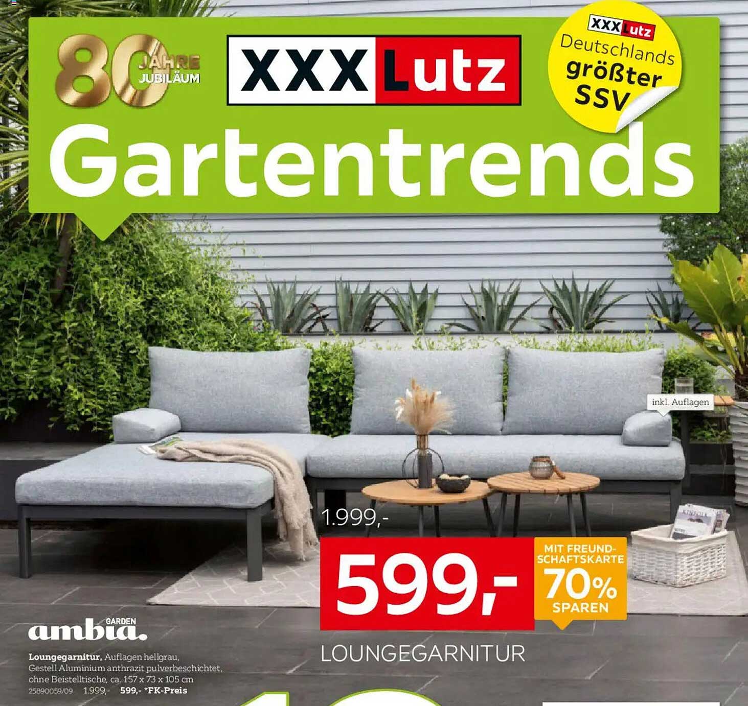 Loungegarnitur mit Auflagen – Aktionspreis!
