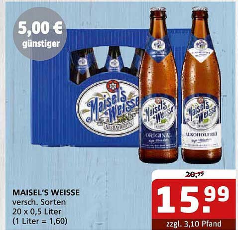 MAISEL’S WEISSE 20 x 0,5 Liter - Verschiedene Sorten