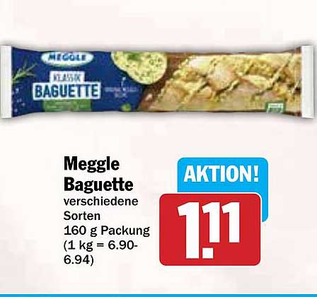 Meggle Baguette verschiedene Sorten 160 g Packung