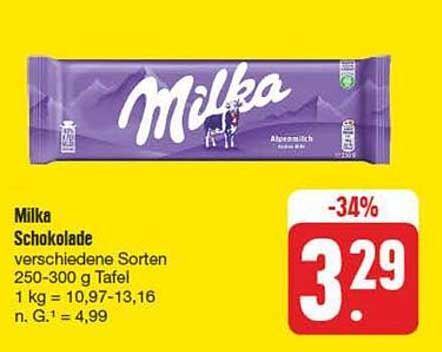 Milka Schokolade verschiedene Sorten 250-300 g Tafel