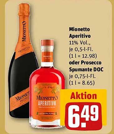 Mionetto Aperitivo oder Prosecco Spumante DOC