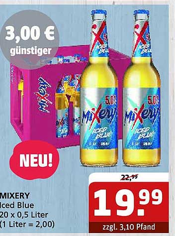 MIXERY Iced Blue - 20 x 0,5 Liter