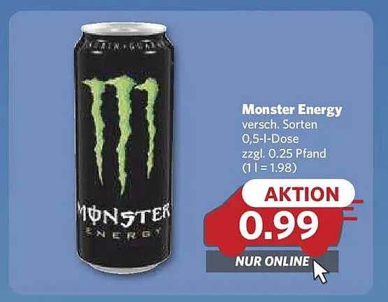 Monster Energy 0,5-Liter-Dose – verschiedene Sorten
